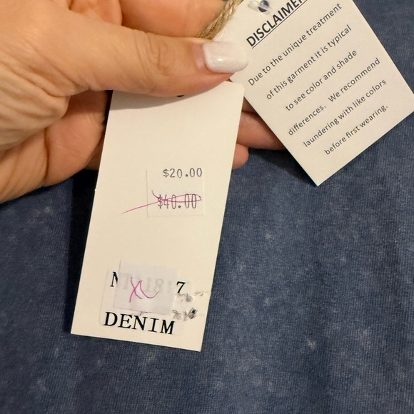 Washed Long Sleeve Tee with Pocket - Picture 6 of 8